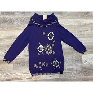 VTG Victoria Harbour Bead Sweater Dress‎ Knit Pullover Embellished Tunic NWT S